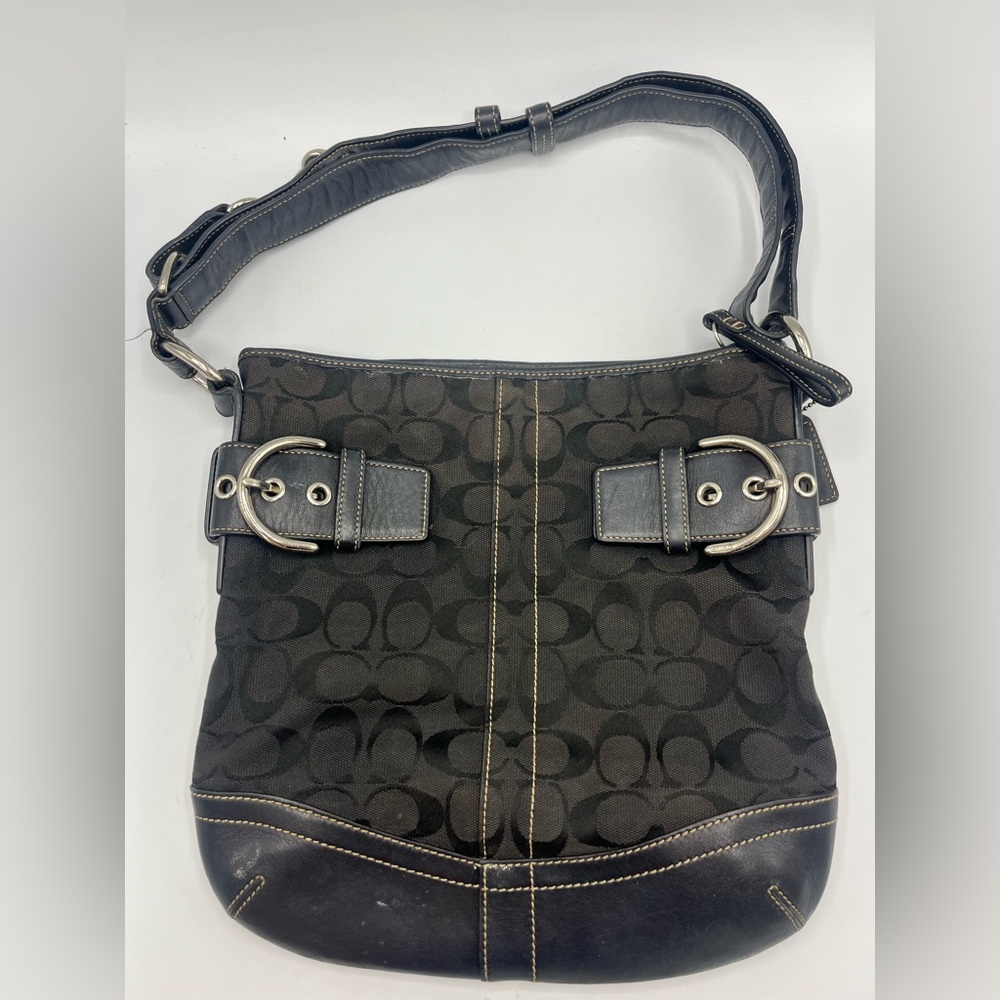 Coach Black Signature Shoulder Bag